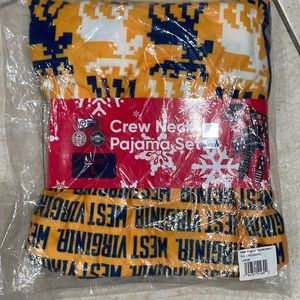 NWT FOCO WEST VIRGINIA MOUNTAINEERS CREW NECK PAJAMA SET